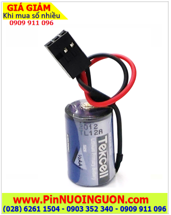 Tekcell SB-AA02 (Zắc cắm); Pin nuôi nguồn PLC Tekcell SB-AA02 lithium 3.6v 1/2AA 1200mAh chính hãng 